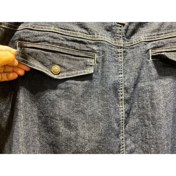 Quizz New York Denim Skirt Size 22, Y2K/90's Style, Ramie Blend - Picture 6 of 7